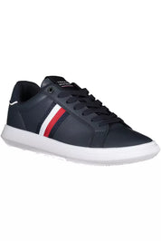 Blue Leather Men Sneaker