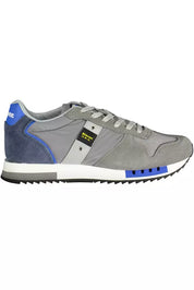 Gray Leather Men Sneaker