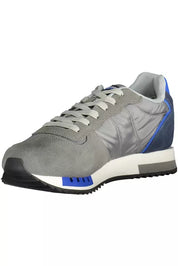 Gray Leather Men Sneaker