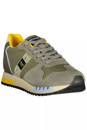 Green Leather Men Sneaker