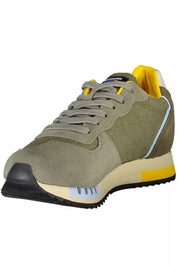 Green Leather Men Sneaker