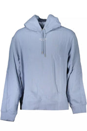 Light Blue Cotton Men Sweater