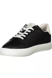 Black Polyester Men Sneaker