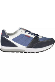 Blue Eco Leather Men Sneaker