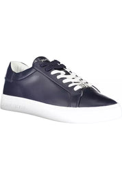 Blue Leather Men Sneaker