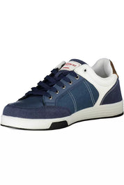 Blue Eco Leather Men Sneaker