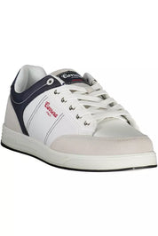 White Polyethylene Men Sneaker