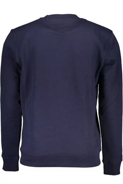 Blue Cotton Men Sweater