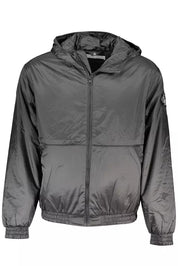 Black Polyester Men Jacket