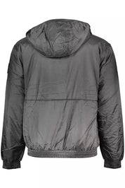 Black Polyester Men Jacket