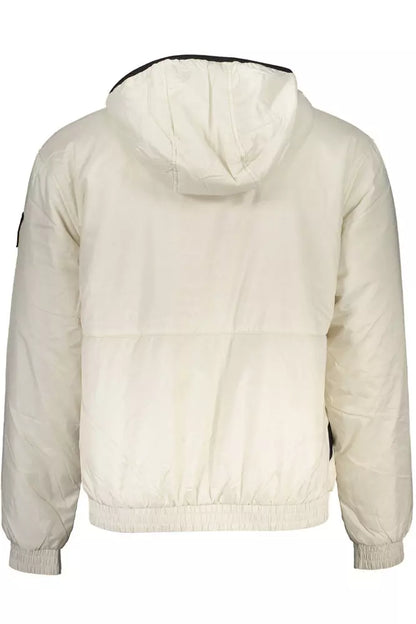 Beige Polyester Men Jacket