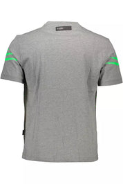 Gray Cotton Men T-Shirt