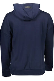 Blue Cotton Men Sweater