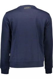 Blue Cotton Mens Sweater