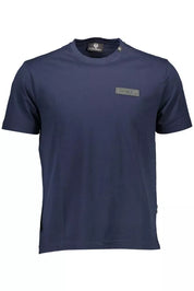 Blue Cotton Men T-Shirt