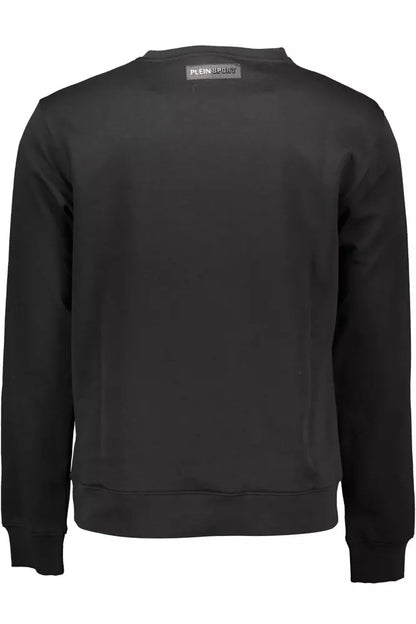 Black Cotton Men Sweater