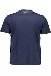 Blue Cotton Men T-Shirt