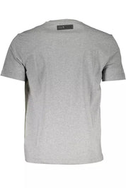 Gray Cotton Men T-Shirt