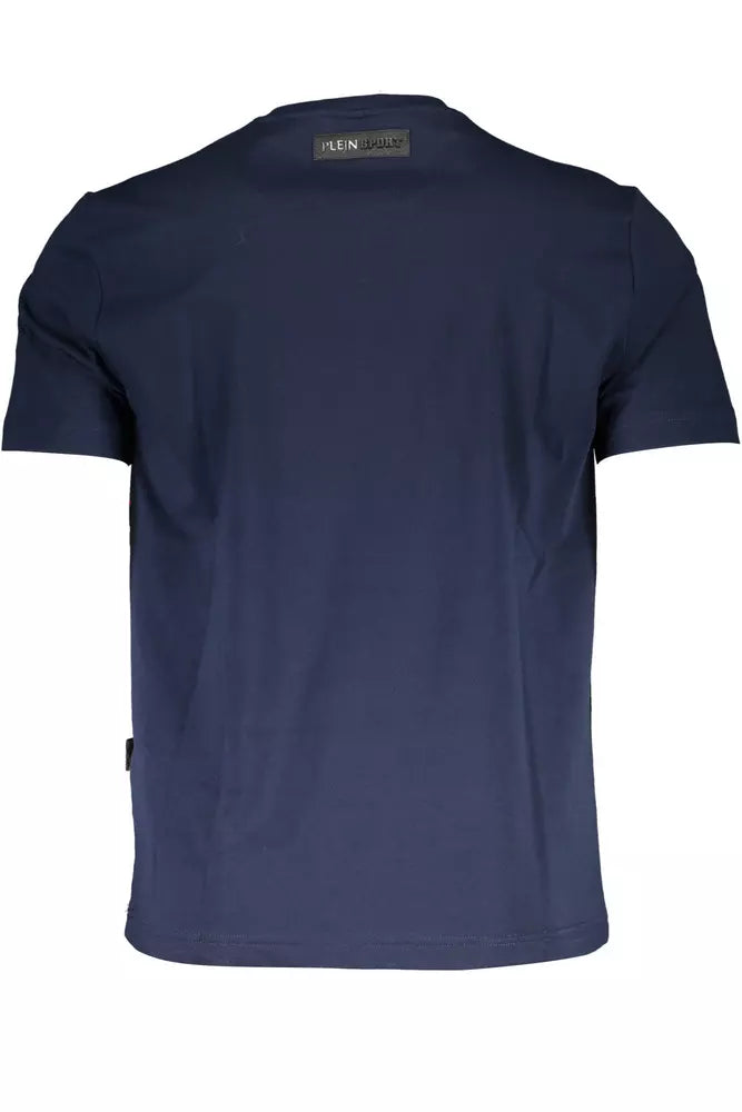 Blue Cotton Men T-Shirt