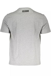 Gray Cotton Men T-Shirt