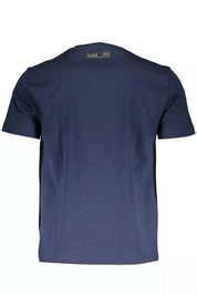 Blue Cotton Men T-Shirt