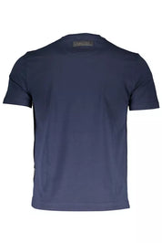 Blue Cotton Men T-Shirt