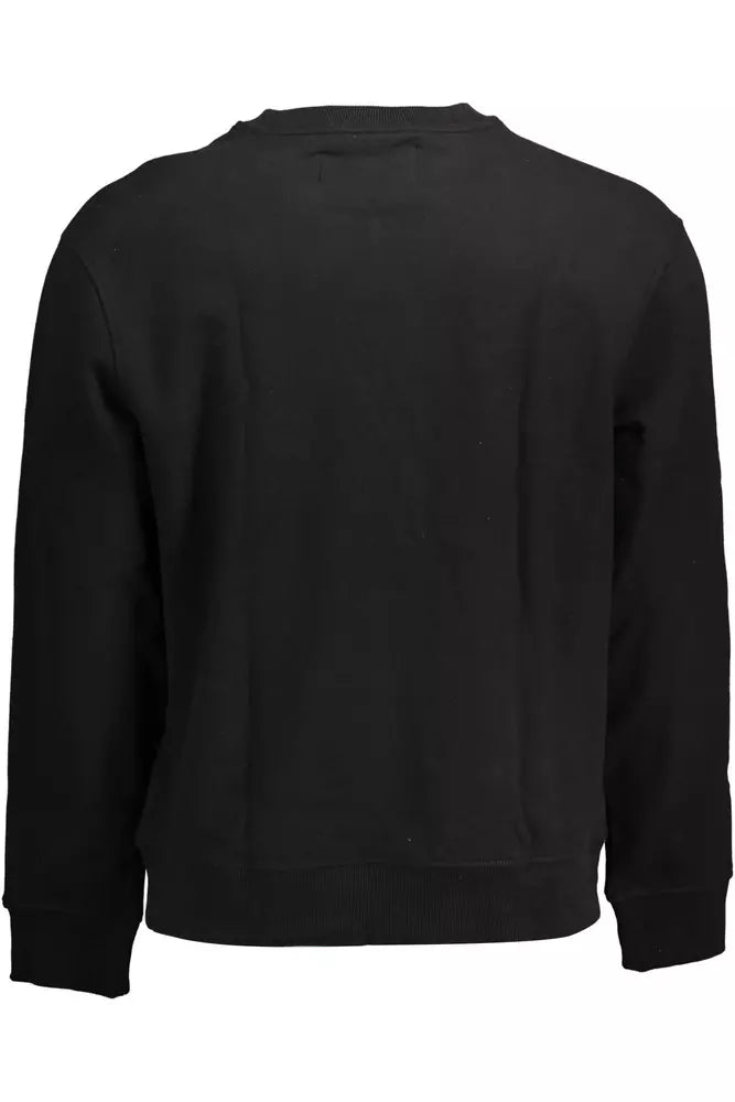 Black Cotton Men Sweater