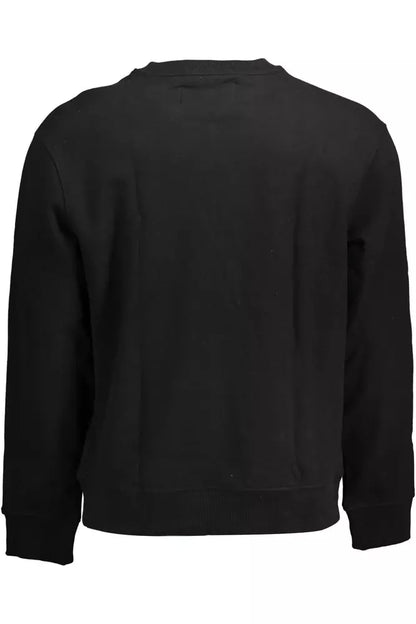 Black Cotton Men Sweater