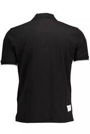 Black Cotton Men Polo Shirt