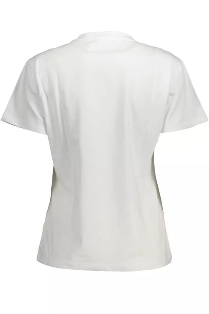 White Cotton Women T-Shirt