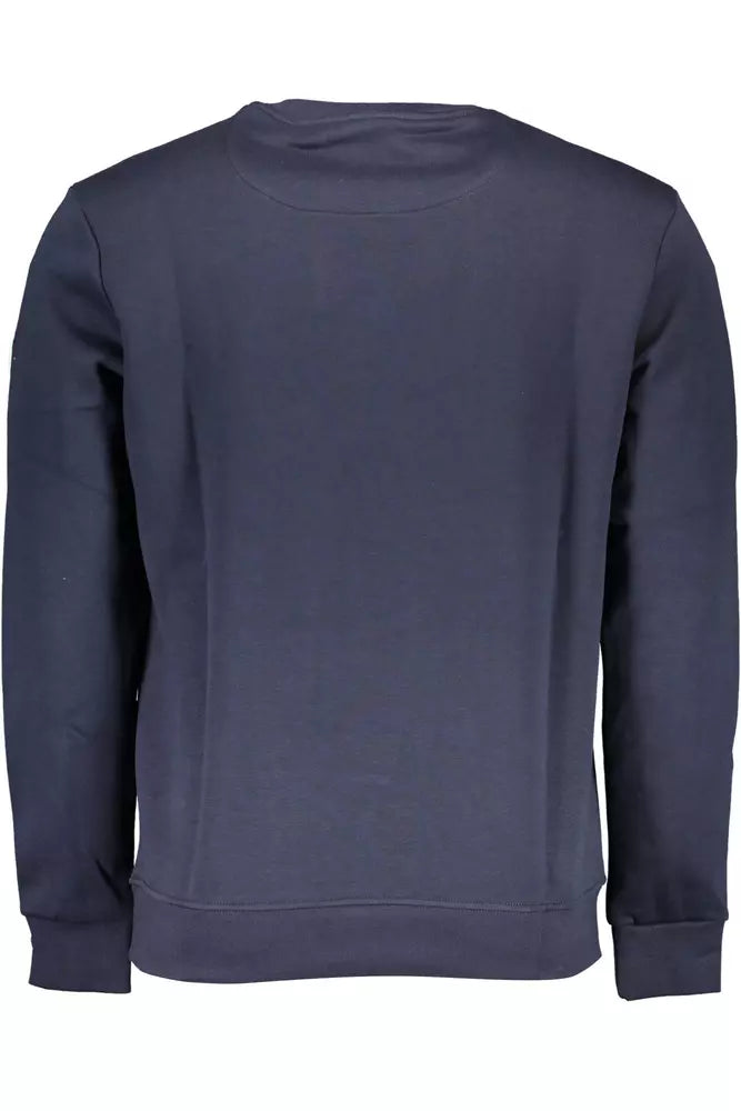 Blue Cotton Men Sweater