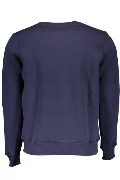 Blue Cotton Men Sweater