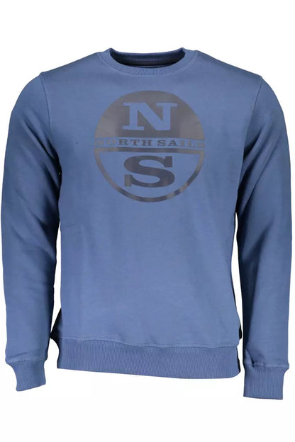 Blue Cotton Men Sweater