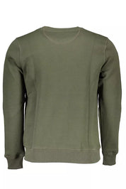 Green Cotton Men Sweater