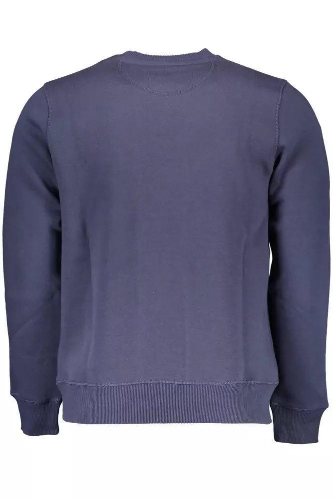 Blue Cotton Men Sweater