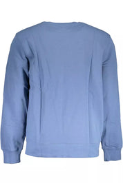 Blue Cotton Men Sweater