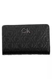 Black Polyester Women Wallet