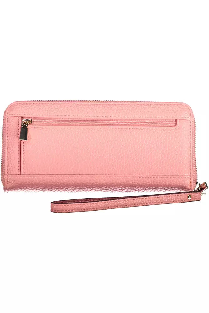 Pink Polyethylene Women Wallet