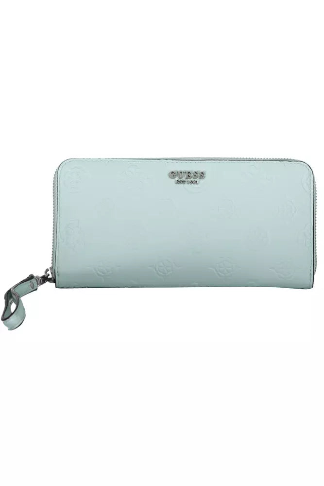 Light Blue Polyethylene Women Wallet