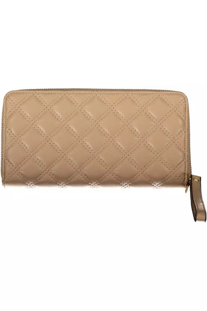 Beige Polyethylene Women Wallet