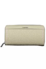 Beige Polyethylene Women Wallet