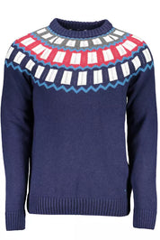 Blue Wool Men Sweater