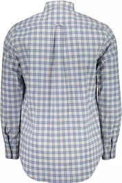 Blue Cotton Men Shirt