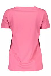 Pink Cotton Women T-Shirt