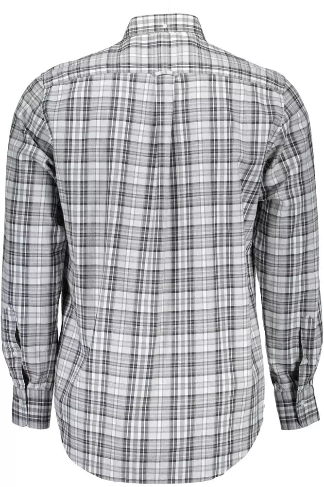 Gray Cotton Men Shirt