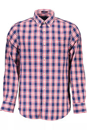 Blue Cotton Men Shirt