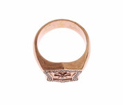 Bague transparente authentique en argent 925 en or rose