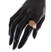 Bague transparente authentique en argent 925 en or rose