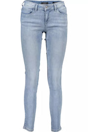 Light Blue Cotton Women Jeans