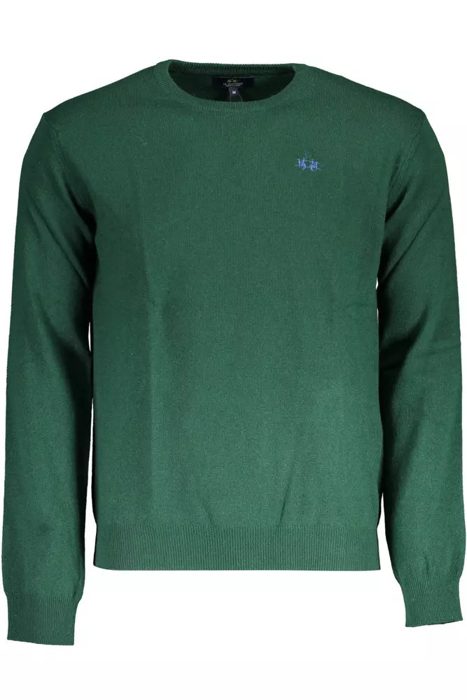 Green Wool Men Sweater